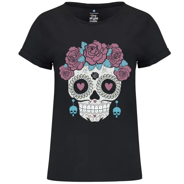 *Calavera mexicana - Camiseta de chica - Imagen 2